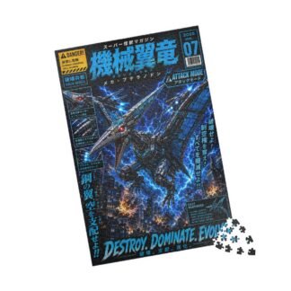 Rompecabezas Mecha Pterodactyl | Arte Kaiju Manga | 110-1014 piezas